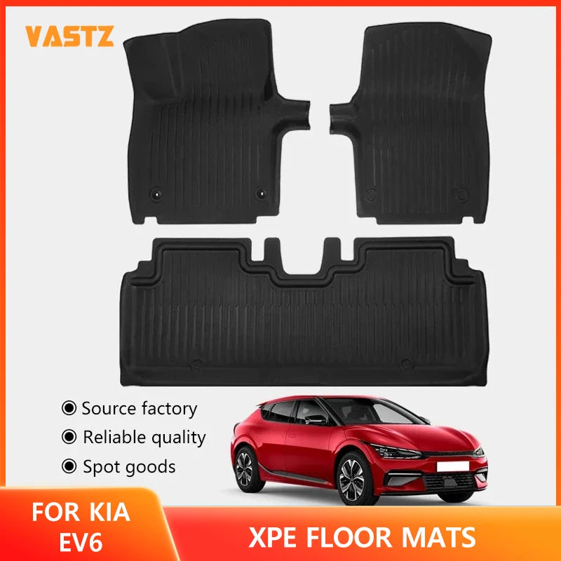 tapis sol voiture noir rayures modernes caoutchouc fibre synthétique tronc protection set