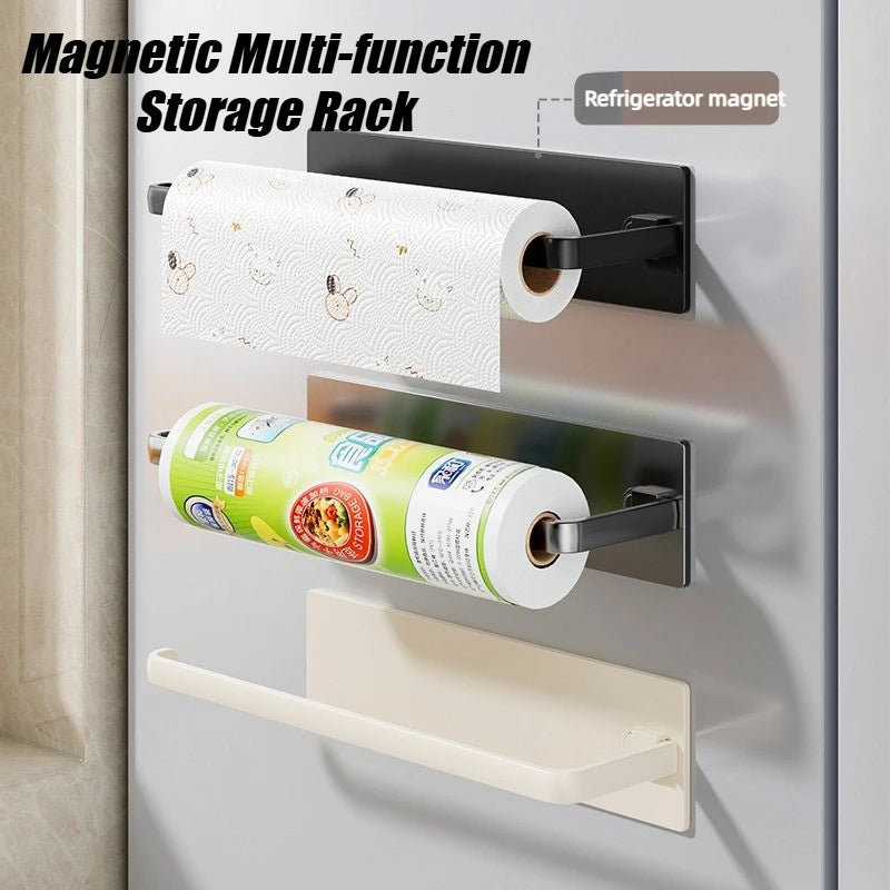rack rangement magnétique multifonctionnel moderne papier rouleau motif imprimé noir blanc gris