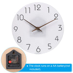 Horloge murale en bois 14 pouces vue de côté montrant son design épuré