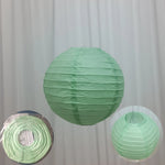 lanternes papier rondes vert menthe mariage anniversaire noel decoration festiveSuspension fil (corde)
