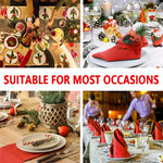 serviette table noël rouge vert coton décor cuisine salle manger pliable 40x40cm classique