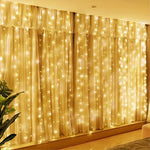 rideau lumineux étoiles blanc multicolore moderne télécommande led 600led 6mx3m transparent vacances