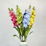 bouquet artificiel rose vert bleu jaune violet moderne minimaliste intérieur mariage anniversaire baby shower