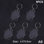 porte clés transparent moderne imprimé ❤️ You étoile super dad anneau métallique