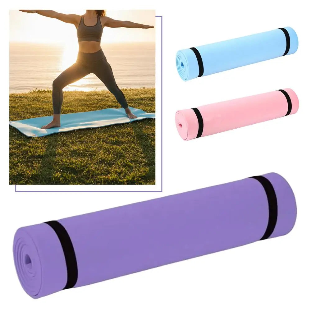 tapis yoga violet rose bleu clair moderne élément noir antidérapant fitness musculation exercice pilates