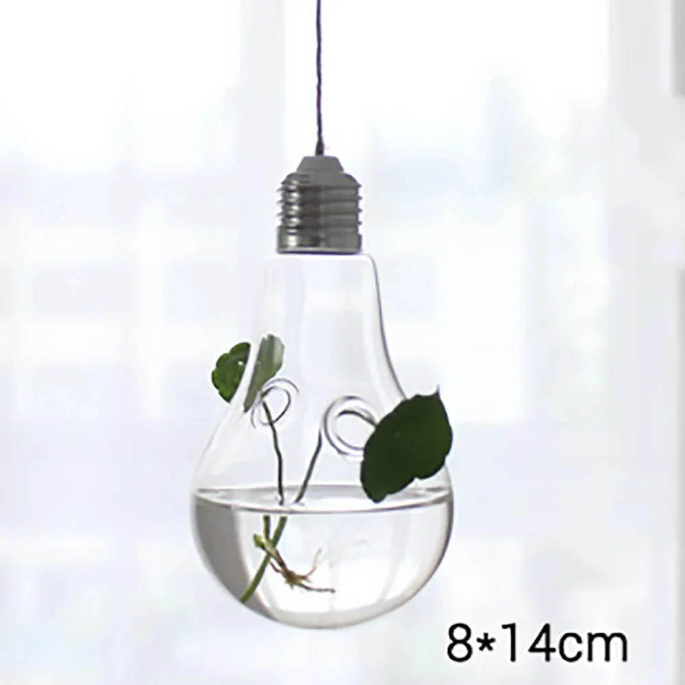 vase suspendu verre transparent moderne plante hydroponique décoration intérieure minimaliste fixations cordelette portable terrarium