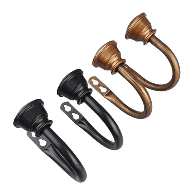 boucles rideaux fer noir bronze classiques fixations vis