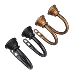 boucles rideaux fer noir bronze classiques fixations vis