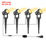 projecteurs exterieurs led jardin noir modernes 800lm ip65 abs contemporains 10lumières