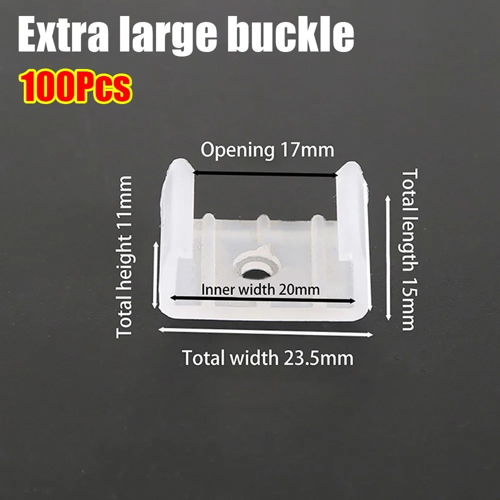 clips fixation ruban led transparent 6mm 8mm 10mm 12mm 14mm 16mm 18mm 20mm moderne