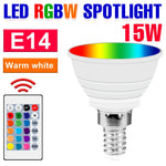 ampoule led rgb e27 e14 gu10 mr16 blanc moderne télécommande