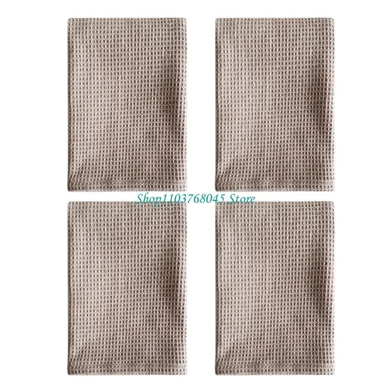 serviettes cuisine 100% coton gris beige bleu texture relief moderne crochets