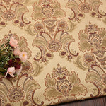 tissu polyester floral brocart beige marron bleu clair classique élégant hautement absorbant opaque mètre