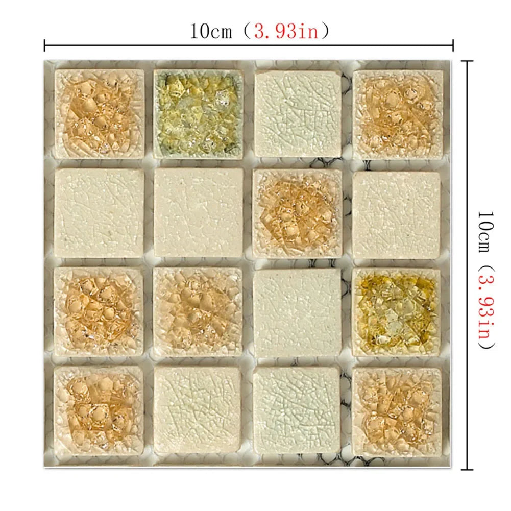 autocollants muraux modernes carreaux bleu blanc doré géométriques adhésifs salle bains cuisine déco