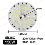 plaque led 24w 40w 50w 80w 100w 150w blanc diodes smd 2835 moderne ac220v