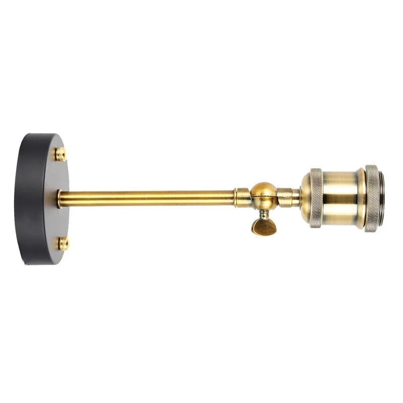 lampe murale industrielle noir doré filaire mur fixée interrupteur chambre coucher contemporaine