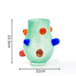 vases verre texturé fleurs bougeoir orange citron bougie tableaux modernes