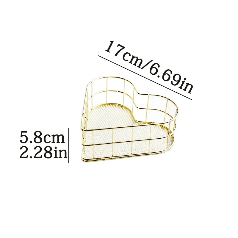 paniers rangement métal or rose gold maille fine moderne minimaliste respectueux environnement multifonctionnels