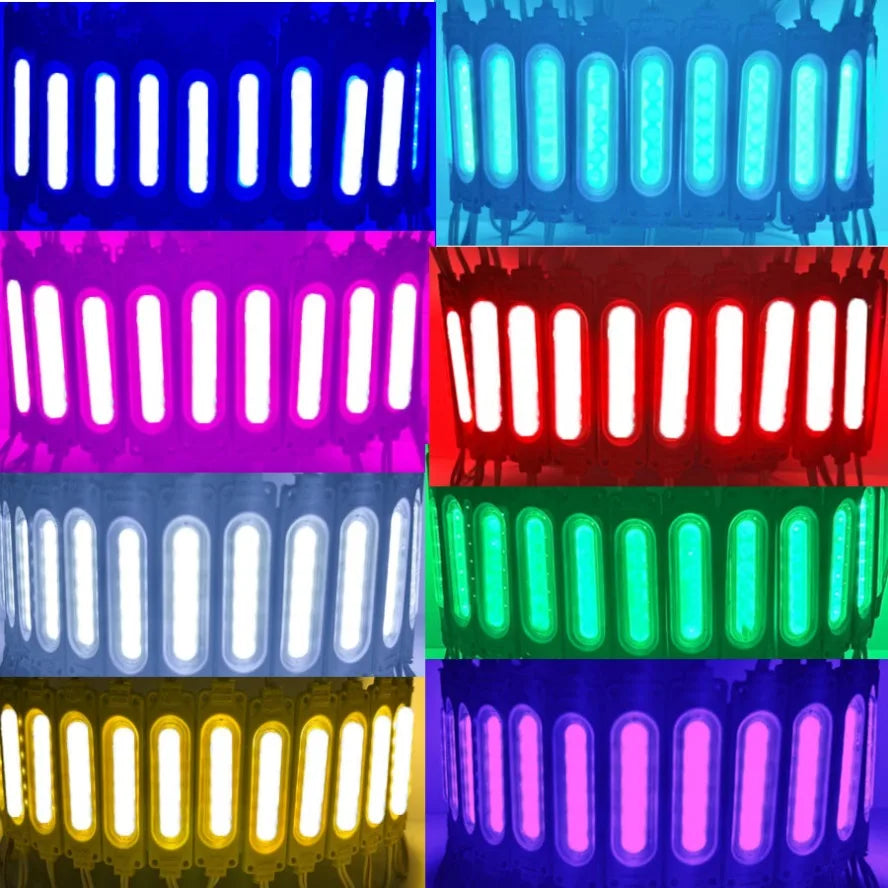 ampoules led cob bleu violet vert jaune rouge modernes compactes 12v certifiées ip65 20pcs
