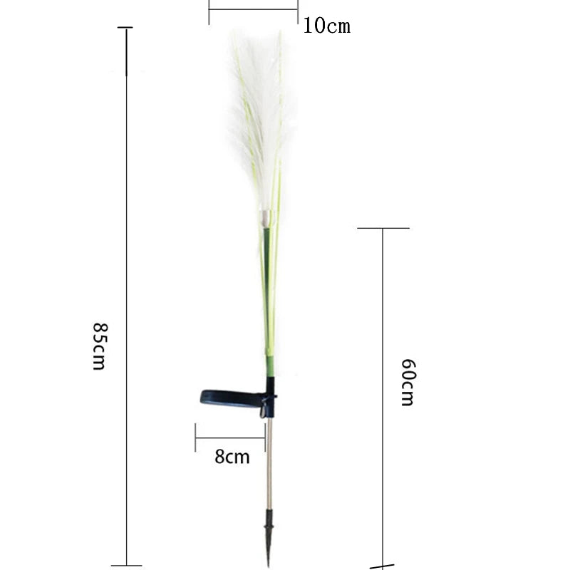 plantes artificielles lumineuses fibre optique extérieures blanc vert moderneétalement clipsextérieur résistantétalement