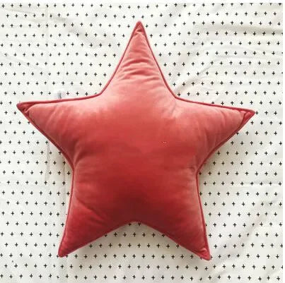 coussin étoile solide bleu marine bleu clair gris vert pastel rose pâle moderne doux