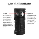 lampe torche sous marine led rechargeable intense éblouissante robuste moderne poignée
