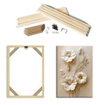 cadre photo bois assemblage moderne rectangle table mur décoration affiche impression toile