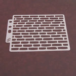 pochoir stencil brique blanc moderne décoratif peinture murale bricolage scrapbooking coloriage