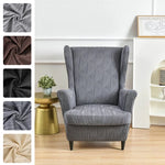 housses fauteuil gris rayures moderne protection reutilisable chair ottoman COVER