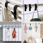 crochet radiateur moderne noir blanc suspension bar étagère salle bain organisateur maison support porte