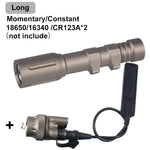lampe torche led noire dorée texturée moderne 1300 lumens picatinny clip robuste