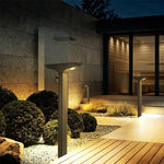 Lampe solaire ip65 gris métallisé minimaliste deux niveaux luminosité adaptable jardin patioextérieur led