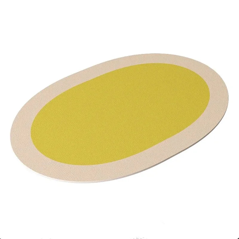 tapis table moderne vert clair bleu clair violet marron cuir texturé adhésif respectueux environnement