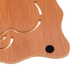soucoupes bambou motifs poissons chat tapis table antidérapantes modernes cuisine soucoupes bois gravures simples
