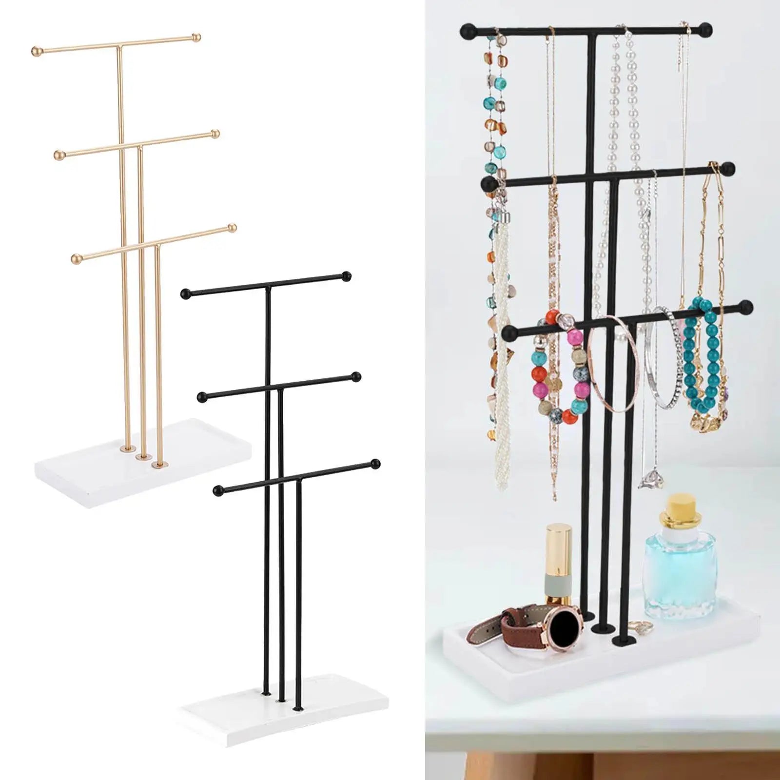 Comparaison des couleurs disponibles pour le présentoir à bijoux