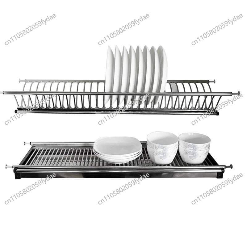 égouttoir cuisine étagère argentée filetée moderne vis assiettes bols tasses soucoupes