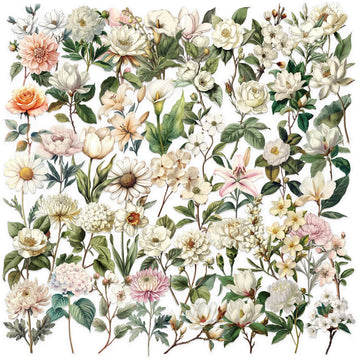 assiettes vintage fleurs feuilles beige blanc rose vert adhésif opaques collection deco maison echangement