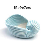 petit cache pot ceramique bleu motif poisson marin decoratif plante succulente maison