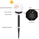lumière solaire moderne sphérique piquet détachable blanc noir LED auto commande