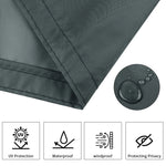rideau balcon gris foncé moderne opacité 50cm large 2m longueur