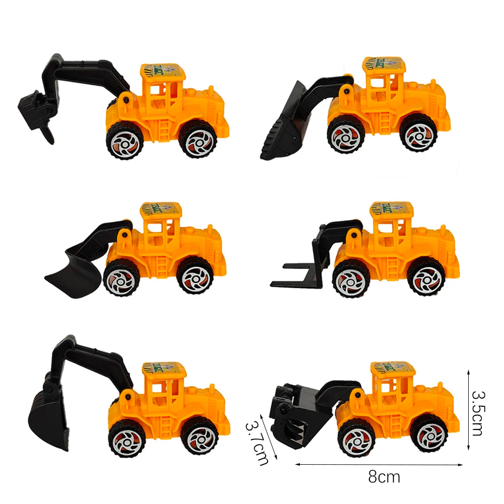 décoration gâteau anniversaire enfant construction tracteur excavatrice bulldozer panneaux signalisation jaune noir