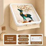 rangements murals pliables salle bain transparent motif cerf forêt moderne adhésif blanc doréversibleéconomique