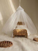 lit miniature blanc tissu floral occasion fête vintage romantique anniversaire noël mariage