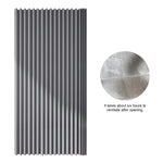 rideau douche gris foncé texturé rayures verticales moderne opacité ourlet standard polyester