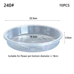 plateau fleur transparent moderne rayures ondulées différentes tailles plantes maison set