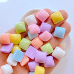 decoratives resine forme coeur etoile fleur couleurs vert jaune rose blanc bleu violet 11mm