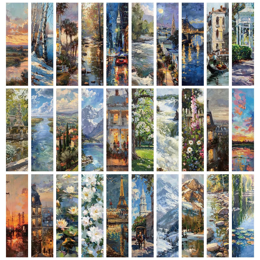 marqueurs livre paysages artistiques adhésifs couleurs variées décoration livres bleu vert blanc