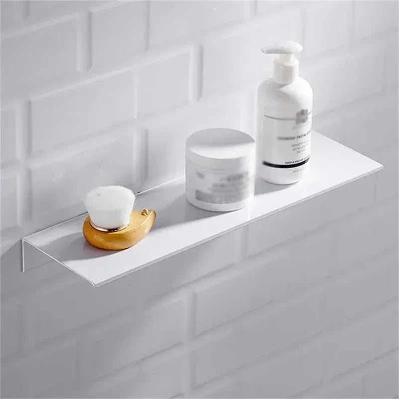 étagères salle bain noires blanches 30cm 40cm 50cm pots cosmétiques moderne
