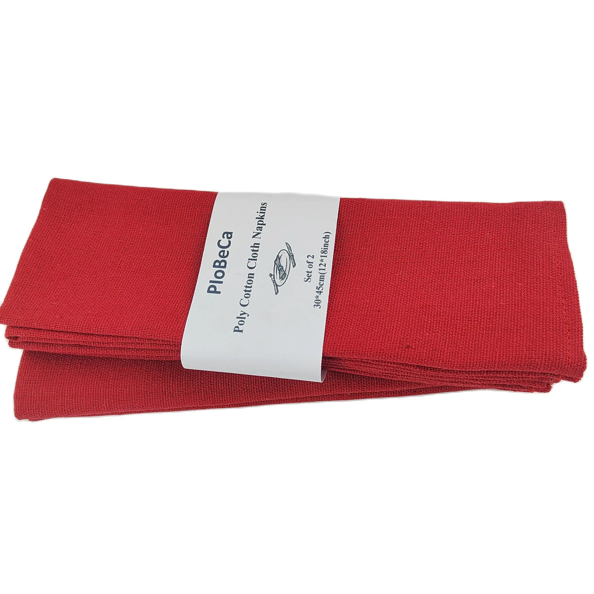 serviettes table coton polyester 30x45cm classique vert olive rouge blanc gris clair texture lin
