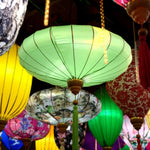 lanternes traditionnelles imprimées florales multicolores blanc rose vert jaune rouge bleu opaques festives